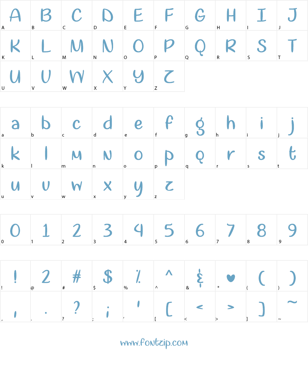 Sugar Addiction Font Character